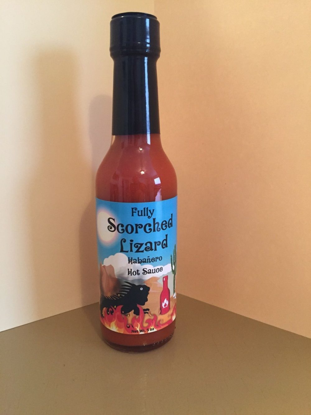 FULLY SCORCHED LIZARD HABANERO HOT SAUCE 5oz Scorched Lizard Sauces
