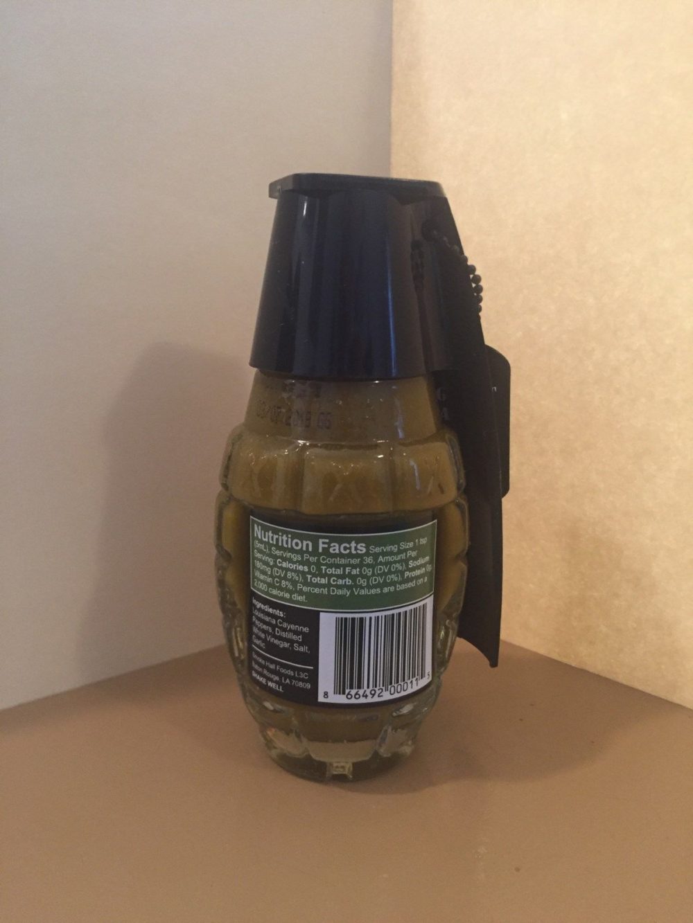 THE GENERAL’S HAND GRENADE MARINE GREEN HOT SAUCE 6oz Scorched Lizard