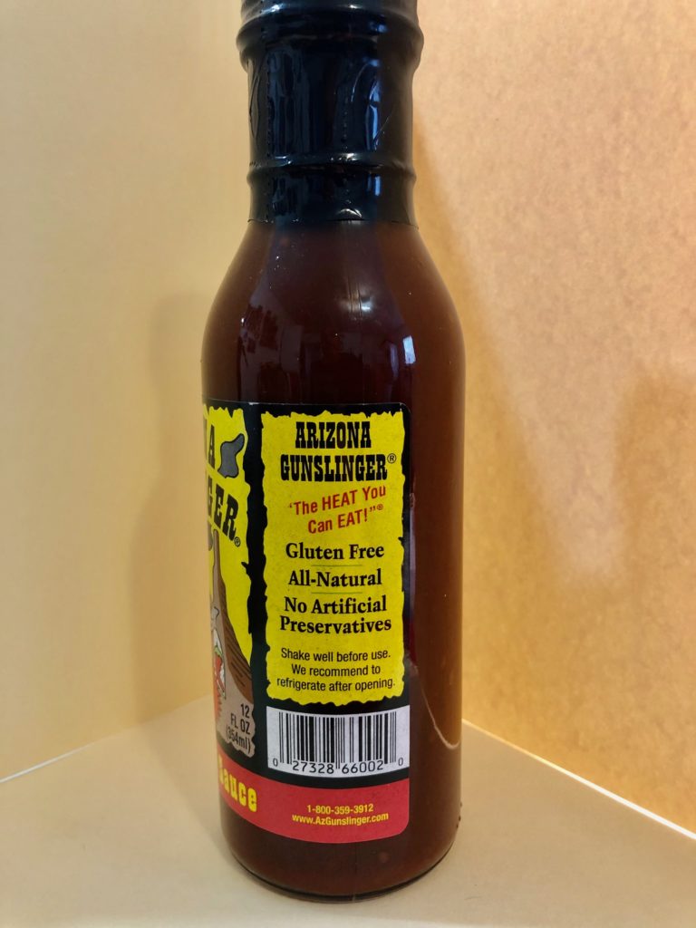 ARIZONA GUNSLINGER SMOKIN’ HOT MEGA DIABLO BUFFALO WING SAUCE 12OZ